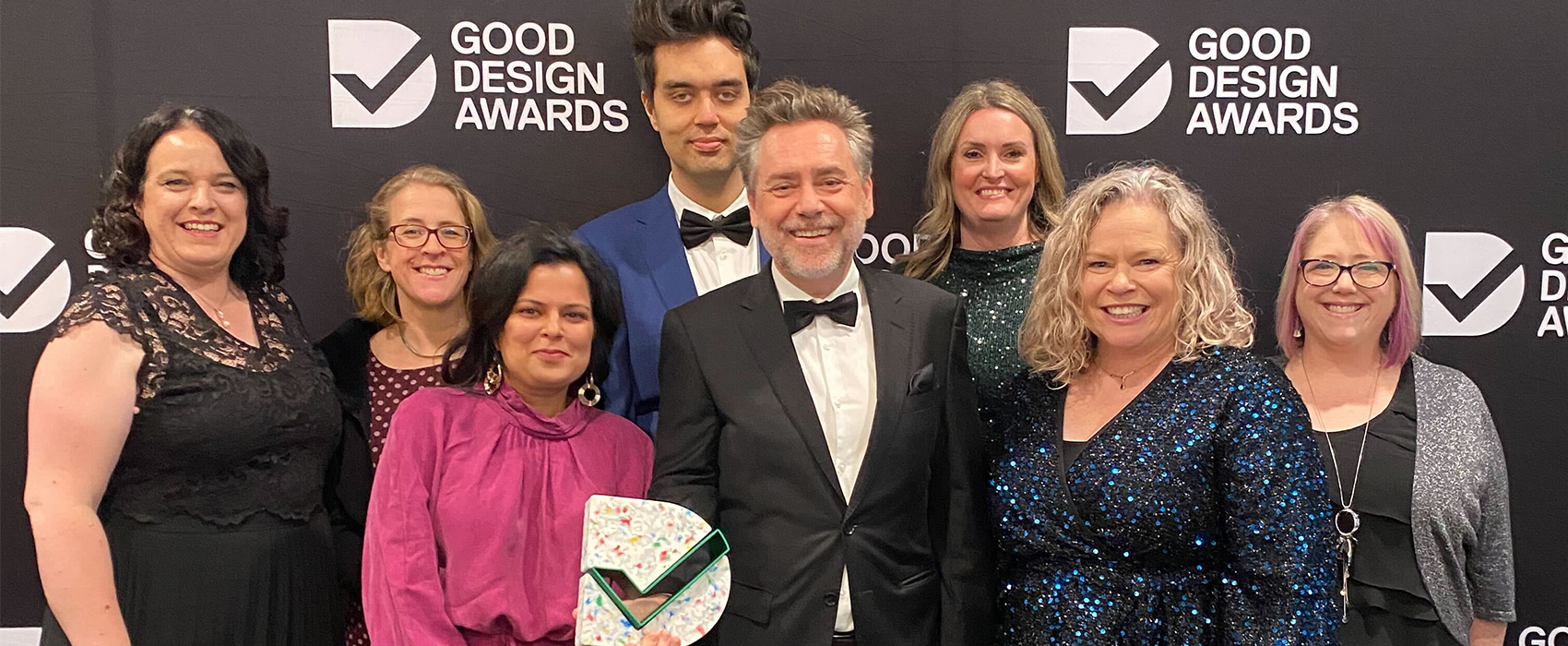 Department of Health, University of Melbourne and Liquid Interactive team members at the Good Design Awards ceremony.